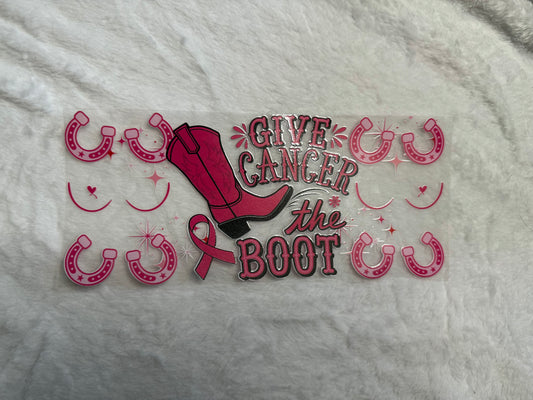 Give cancer the boot Breast cancer awareness